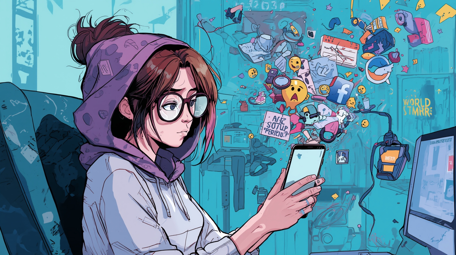 Chaotic social media feed